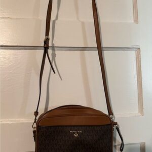 Michael Kors Brown and Dark Brown Crossbody Bag